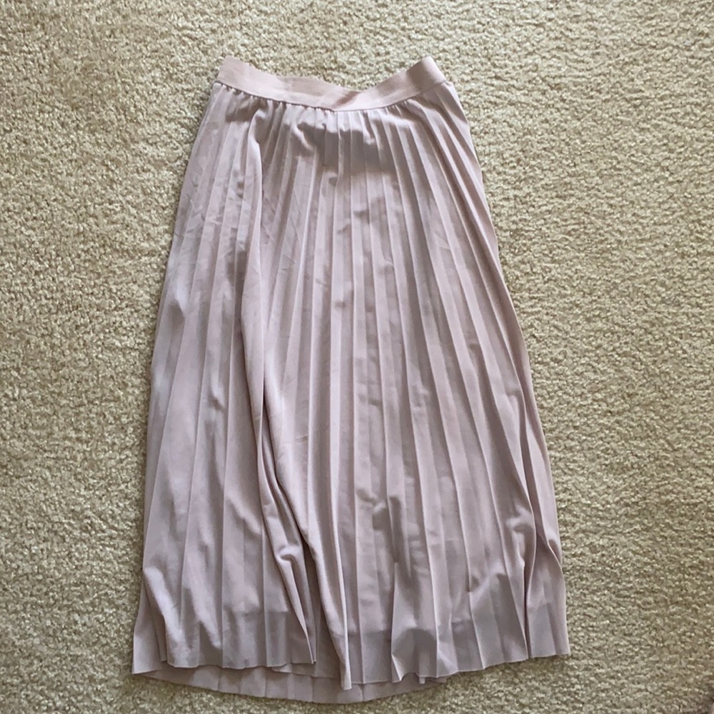 Blush Pleated Skirt